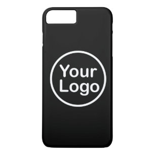 Add Your Own Logo   Black Background iPhone 8 Plus/7 Plus Case