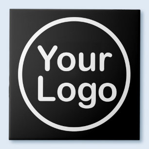 Add Your Own Logo   Black Background Ceramic Tile