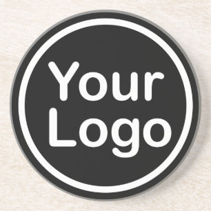 Add Your Own Logo Black Background Coaster
