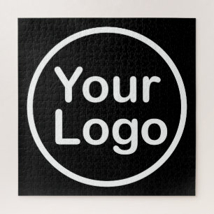 Add Your Own Logo Black Background Jigsaw Puzzle