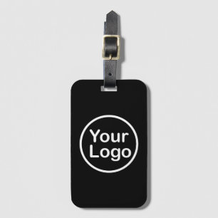 Add Your Own Logo Black Background Luggage Tag