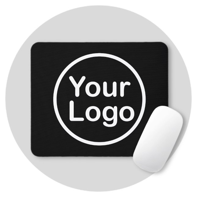Add Your Own Logo | Black Background Mouse Pad (Creator Uploaded)