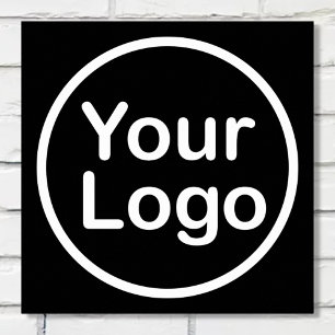 Add Your Own Logo   Black Background Poster