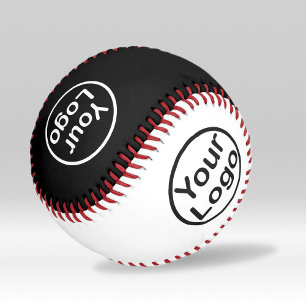 Add Your Own Logo   Black & White Baseball