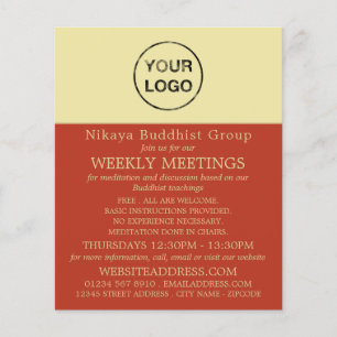 Add Your Own Logo, Buddhism, Buddhist Group Flyer