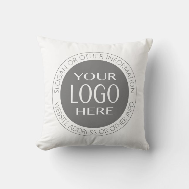 Add Your Own Logo & Circular Text Cushion (Front)