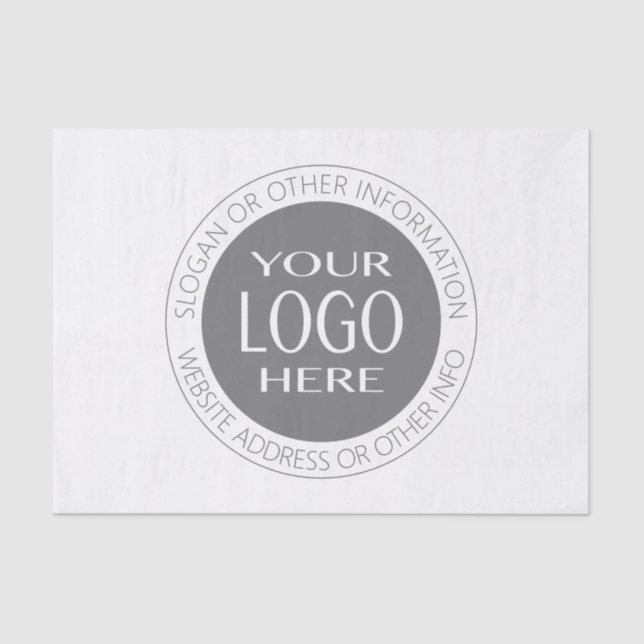 Add Your Own Logo & Circular Text Tissue Paper (Front)