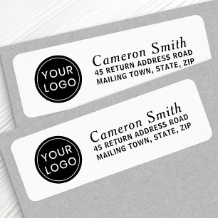 Add your own logo custom colour return address label