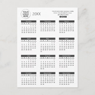 add your own logo custom text 2026 Calendar Postcard