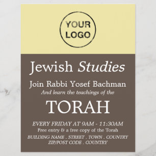 Add Your Own Logo, Judaism, Jewish Studies Advert Flyer