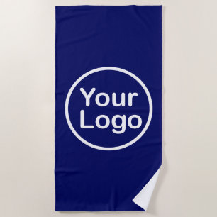 Add Your Own Logo Navy Blue 2 Beach Towel