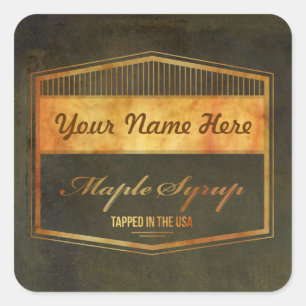 Add Your Own Name Brand Maple Syrup Label Sticker