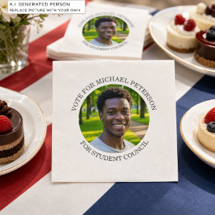 Add Your Own Photo and Election Campaign Title Napkin