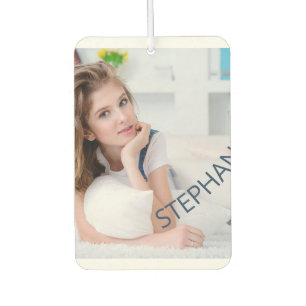 Add your own Photo and Name Custom Heart Shape Car Air Freshener