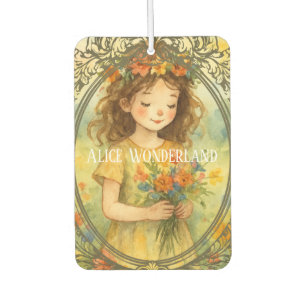 Add your own photo and text Retro painting artwork Car Air Freshener