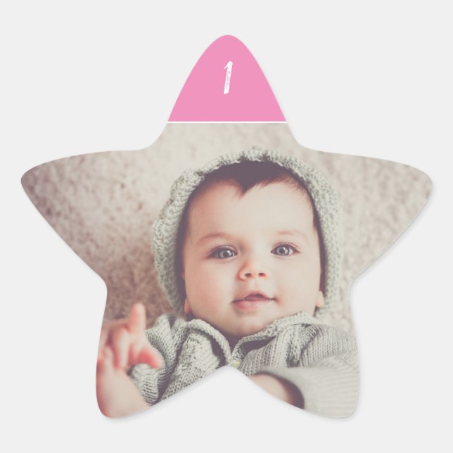 Add Your Own Photo Birthday Age  Stickers (Front)