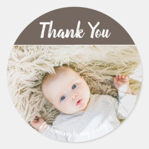 Add Your Own Photo Birthday Thank You Stickers