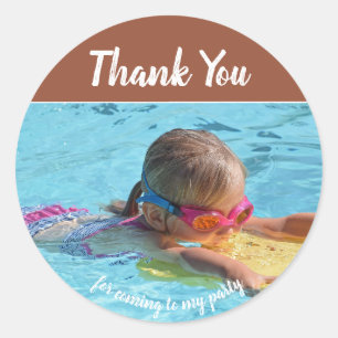 Add Your Own Photo Birthday Thank You Stickers