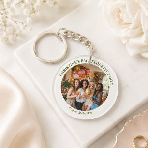 Add Your Own Photo Chic Bachelorette Party Favour Key Ring
