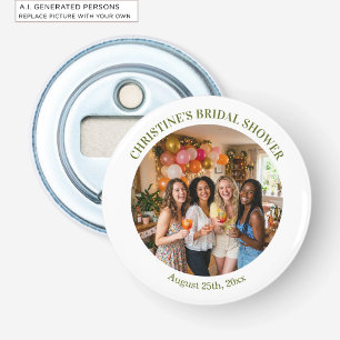 Add Your Own Photo Chic Bridal Shower Favour Bottle Opener