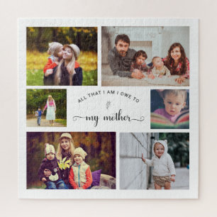 Add your own Photo Collage Mother Best Mum Quote Jigsaw Puzzle