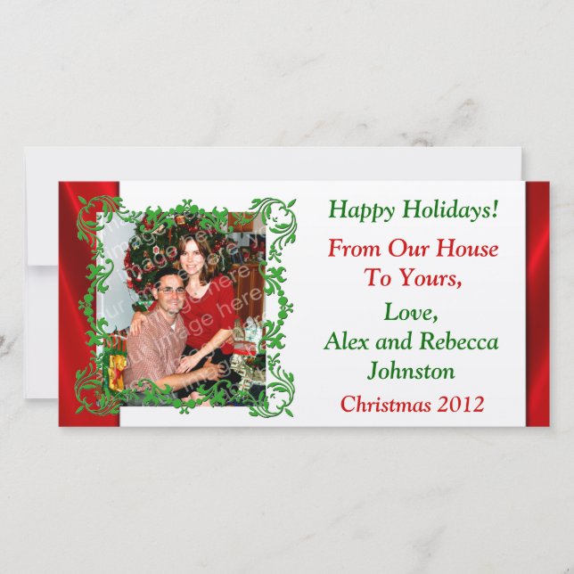 Add Your Own Photo Custom Holiday Card (Front)