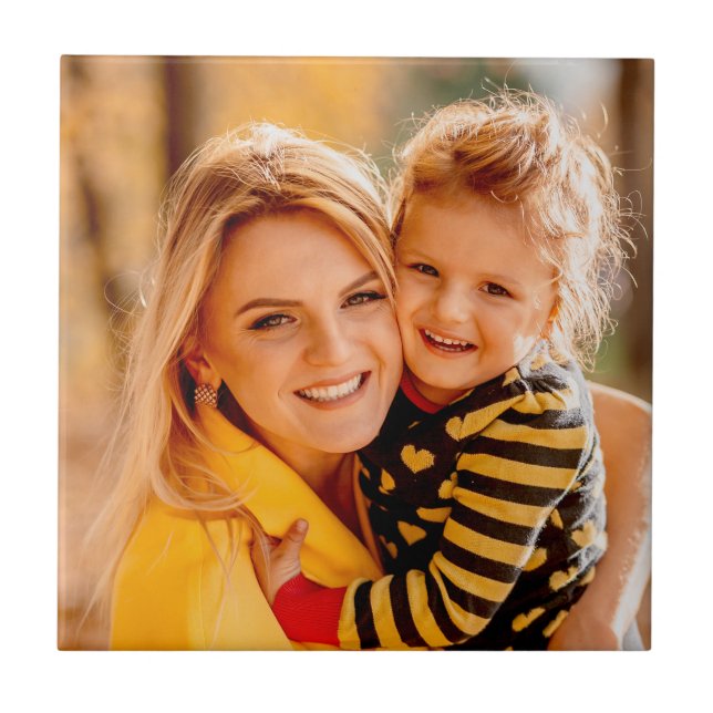 Add Your Own Photo Custom Keepsake Ceramic Tile (Front)