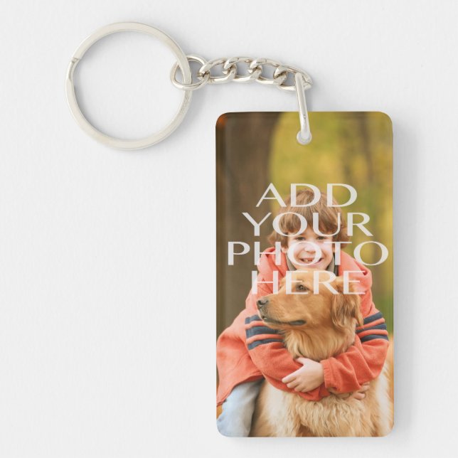 Add Your Own Photo Custom Personalised Key Ring (Front)