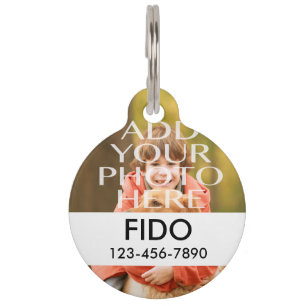 Add Your Own Photo Custom Personalised Pet Tag