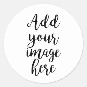Add your own Photo Customizable Classic Round Sticker