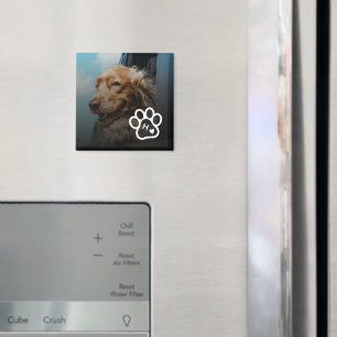 Add Your Own Photo Dog Pets Monogram Magnet