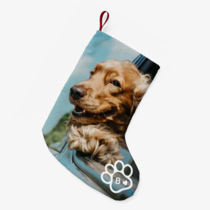 Add Your Own Photo Dog Pets Monogram Small Christmas Stocking