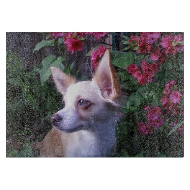 "Add-Your-Own Photo" Glass Cutting Board (Front)