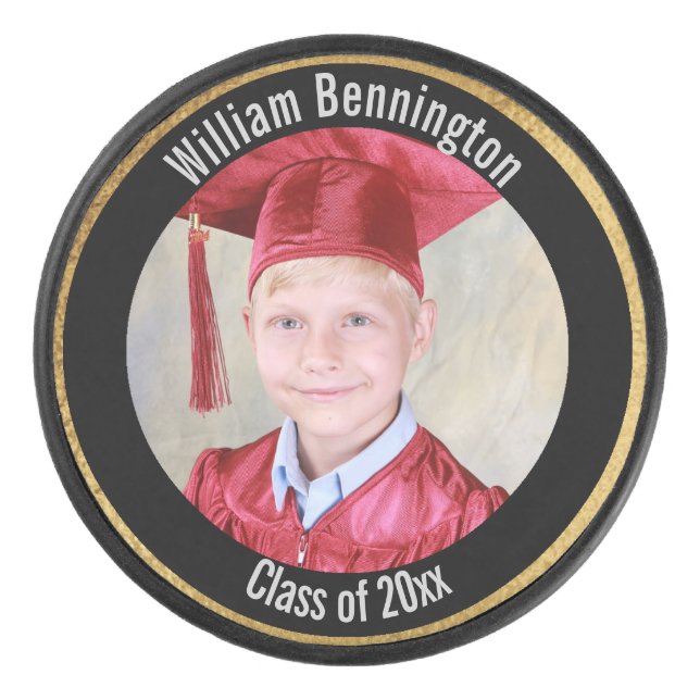 Add Your Own Photo Graduation Class of Hockey Puck (Front)
