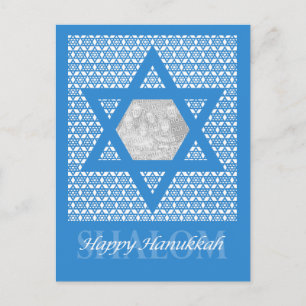 ADD YOUR OWN PHOTO - Hanukkah - Star of David Holiday Postcard