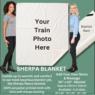 Add Your Own Photo Here Sherpa Blanket