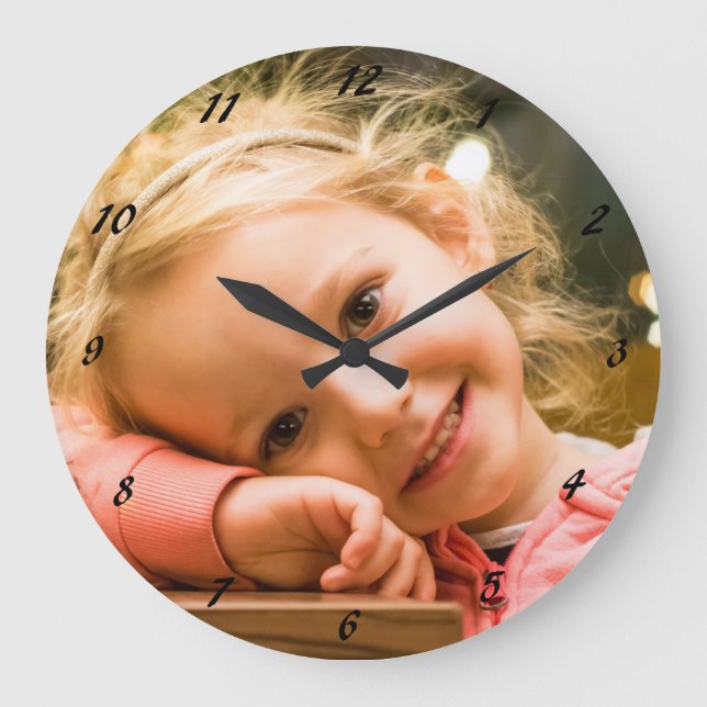 ADD YOUR OWN PHOTO LARGE CLOCK (Front)