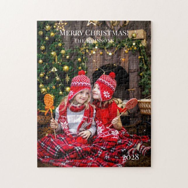 Add Your Own Photo Message Christmas Jigsaw Puzzle (Vertical)