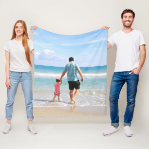 Add Your Own Photo or Text Fleece Blanket