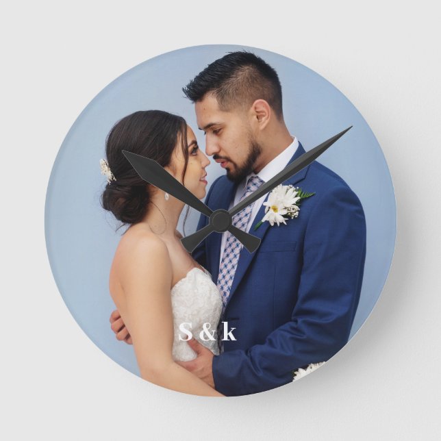 Add Your Own Photo Round Clock (Front)