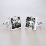 Add Your Own Photo Silver Finish Cufflinks<br><div class="desc">Showcase your cherished memories or favorite images by adding them to these stunning cufflinks. Our easy-to-use customization tool allows you to upload your own photo,  creating a truly unique accessory that's perfect for any occasion.</div>