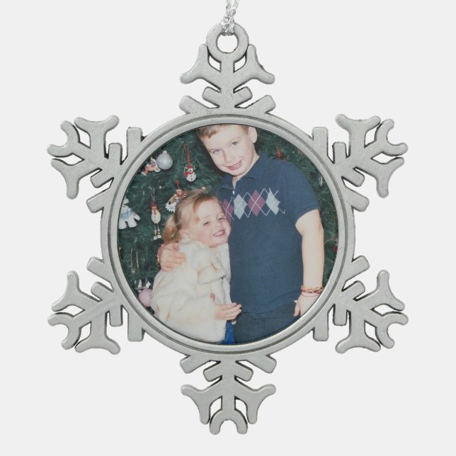 Add Your Own Photo Snowflake Ornament (Front)