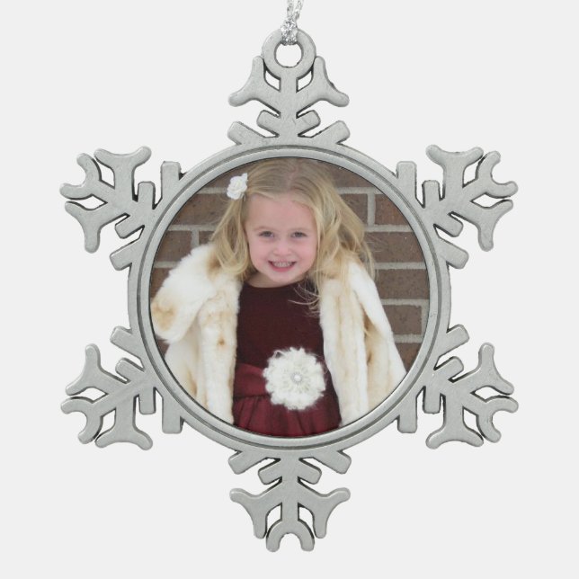 Add Your Own Photo Snowflake Ornament (Front)