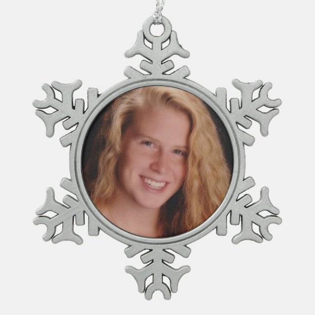 Add Your Own Photo Snowflake Ornament (Front)