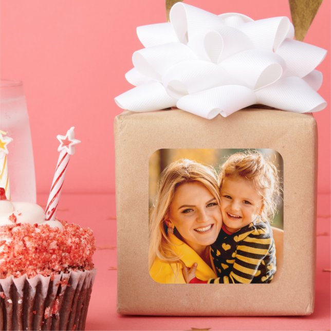 Add Your Own Photo Square Sticker (Party)