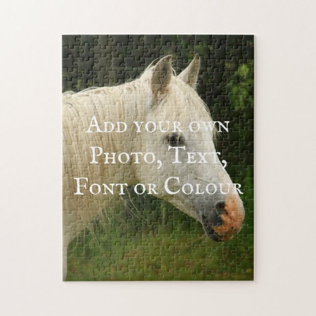Add your own Photo, Text, Font or Colour Jigsaw Puzzle (Vertical)