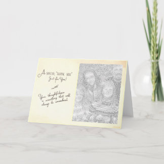 Add Your Own Photo, Vintage Thank You Card