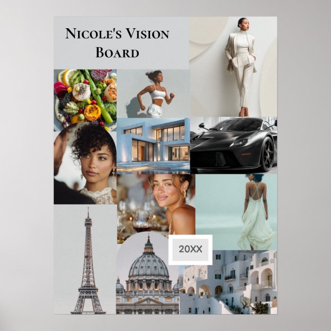 Add Your Own Photo Vision Board Custom Poster (Front)