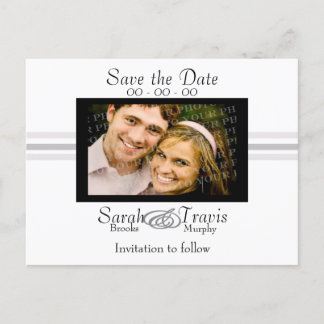 Add your own photo - White Announcement Postcard