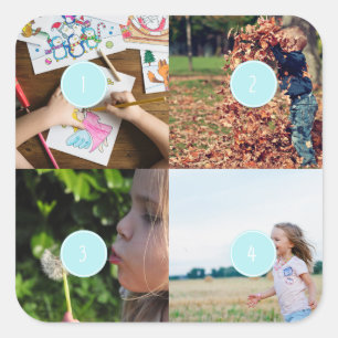 Add Your Own Photos Customisable 4 images Sticker